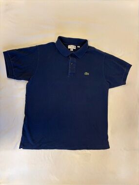 Lacoste Men's Classic Fit Piqué Polo Shirt Navy Blue Size Large Preppy Classic